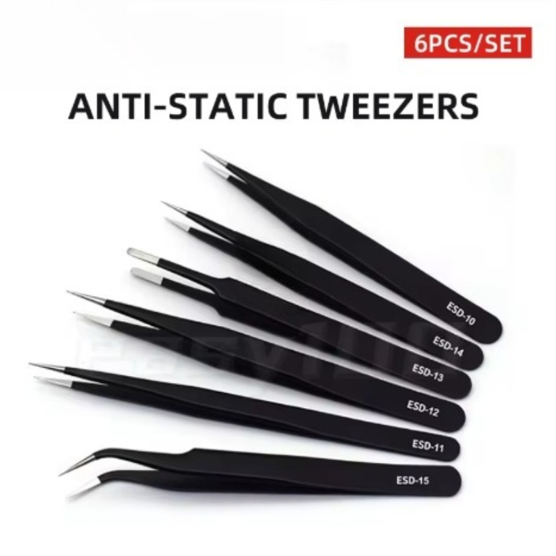 6pcs Precision Tweezers Set ES - Elektronik Repair ulasan dan harga