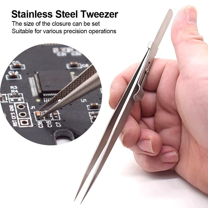 Adjustable Self Clamping Tweez - Elektronik Repair ulasan dan harga