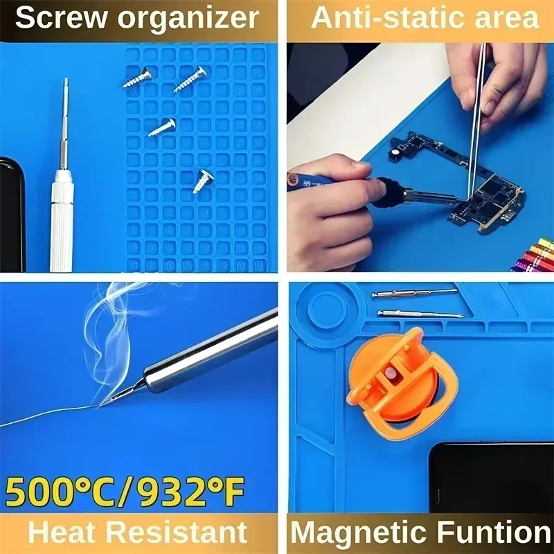 Magnetic Mat Silicone Work Mat - Electronics Repair Mat ulasan dan harga