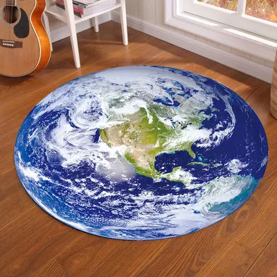 Galaxy Earth Moon Round Carpet - Electronics Repair Mat ulasan dan harga