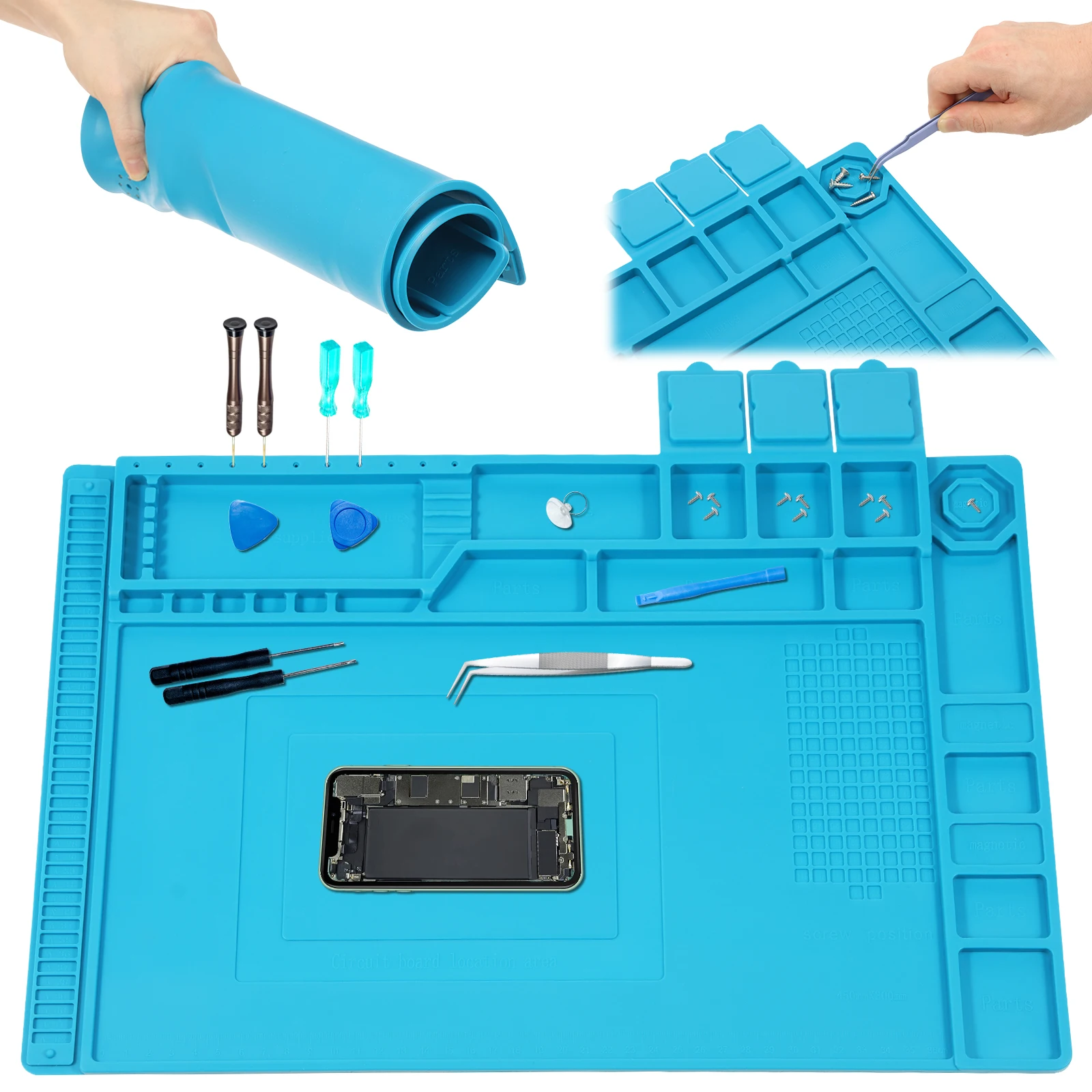 45x30cm Silicone Soldering Mat - Electronics Repair Mat ulasan dan harga