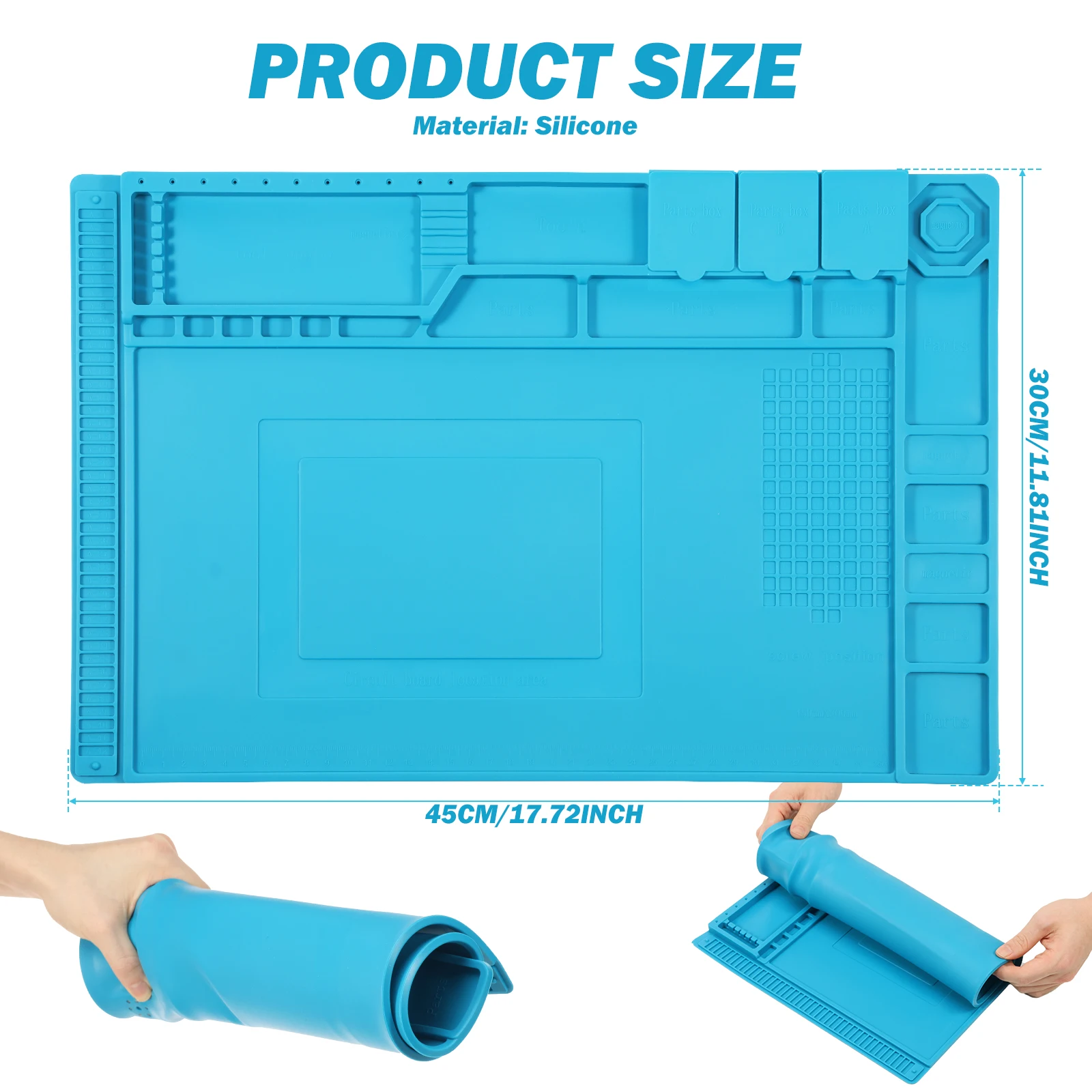 45x30cm Silicone Soldering Mat - Electronics Repair Mat ulasan dan harga
